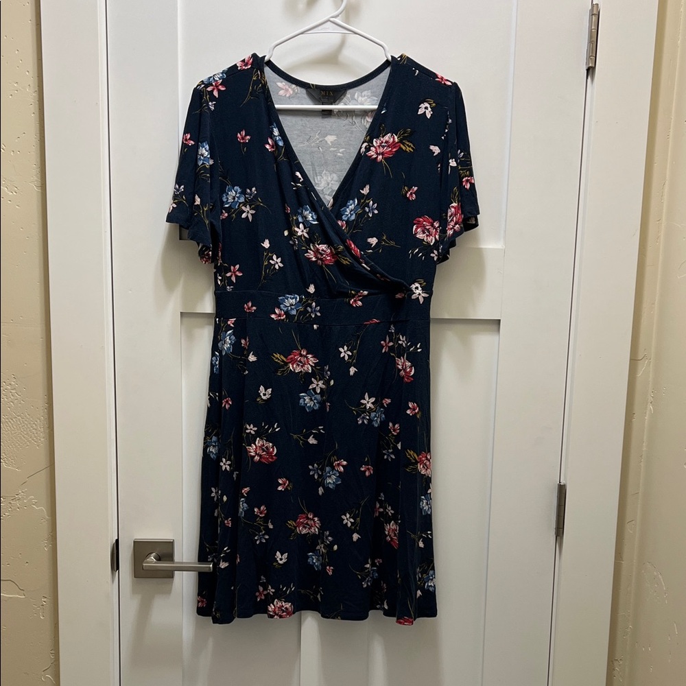 Mix by 41 Hawthorn Navy Floral Dress L